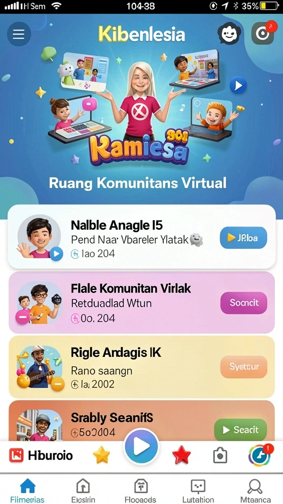 kramat77 - Tampilan awal aplikasi yang menarik dan interaktif.