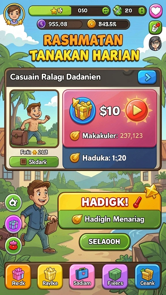luckydf - Grafis yang memukau dan penuh warna.